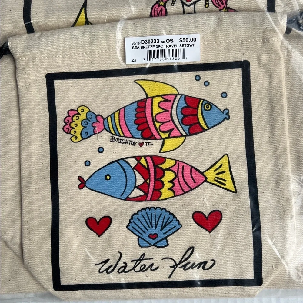 Brighton 3 Piece Travel Drawstring Bags - Picture 3 of 5